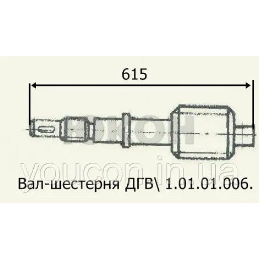 Вал-шестерня ДГВ 1.01.01.006 